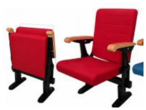 Kursi Lipat Depan Dengan Sandaran Tangan Kayu Fixed Flip Seat